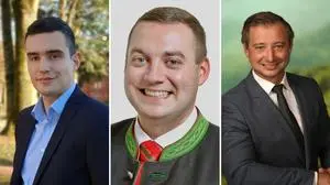 Für die Bürgermeister Raphael Scheucher in Halbenrain, David Tischler in Deutsch Goritz und Daniel Tegel in Klöch (v.l.) ist die kommende Gemeinderatswahl die erste als Spitzenkandidaten (ÖVP)