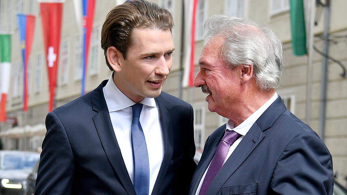 Kanzler Kurz mit dem luxemburgischen Außenminister Jean Asselborn