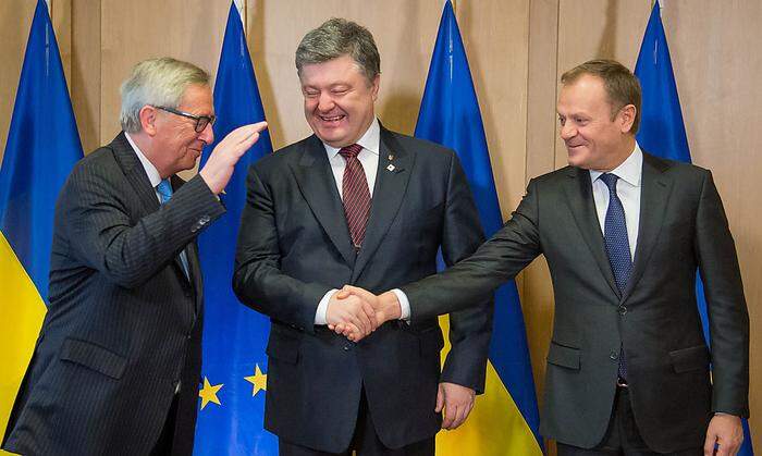 Juncker, Poroschenko, Tusk