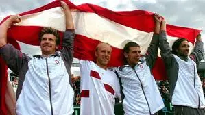 Alex Peya, Stefan Koubek, Jürgen Melzer und Julian Knowle (von links)