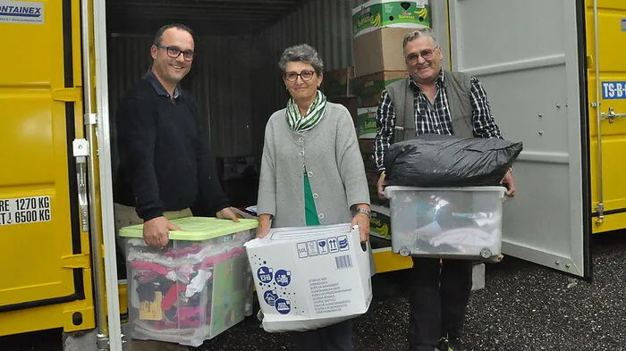 Herfried Urbani mit Mutter Evelyn und Gerhard Hermann