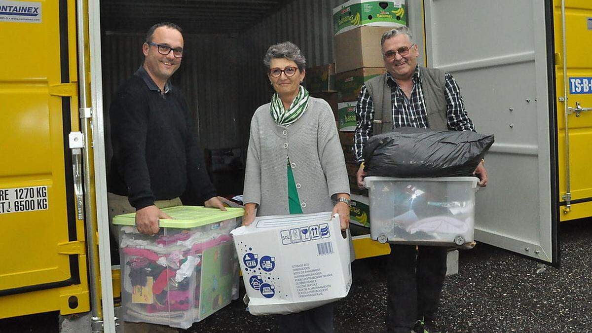 Herfried Urbani mit Mutter Evelyn und Gerhard Hermann	