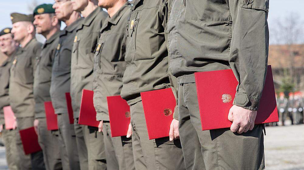Im März wurden die Offiziere im Rahmen eines Festakts in Graz befördert