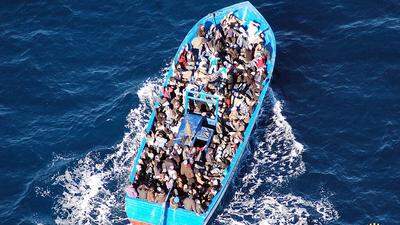 Eines der vielen Flüchtlingsboote