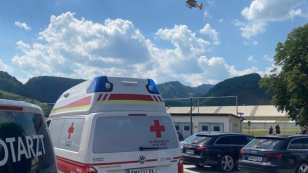 Das Kind wurde mittels Hubschrauber nach Graz geflogen
