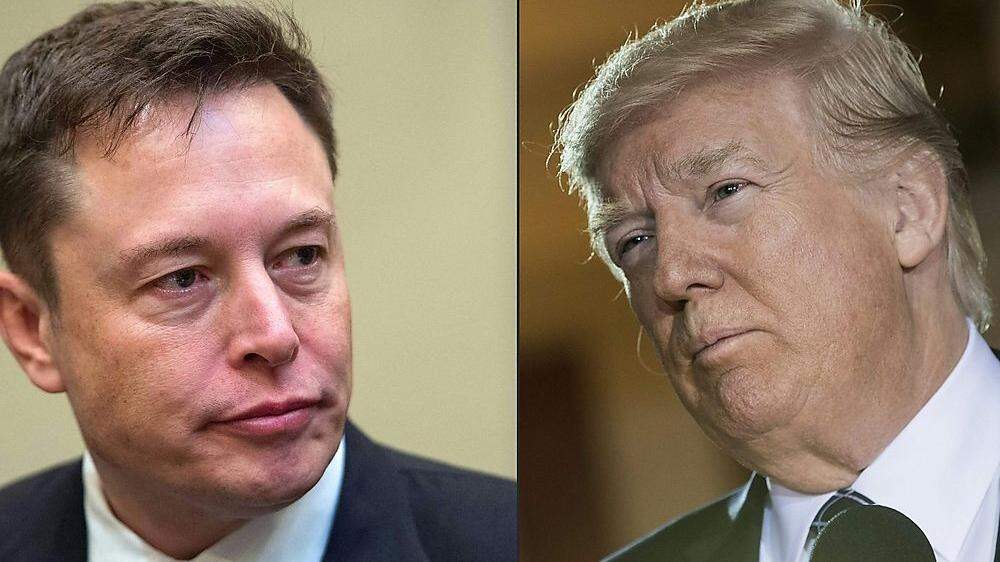 Elon Musk lässt abstimmen, ob Donald Trump (rechts) zukünftig wieder twittern darf