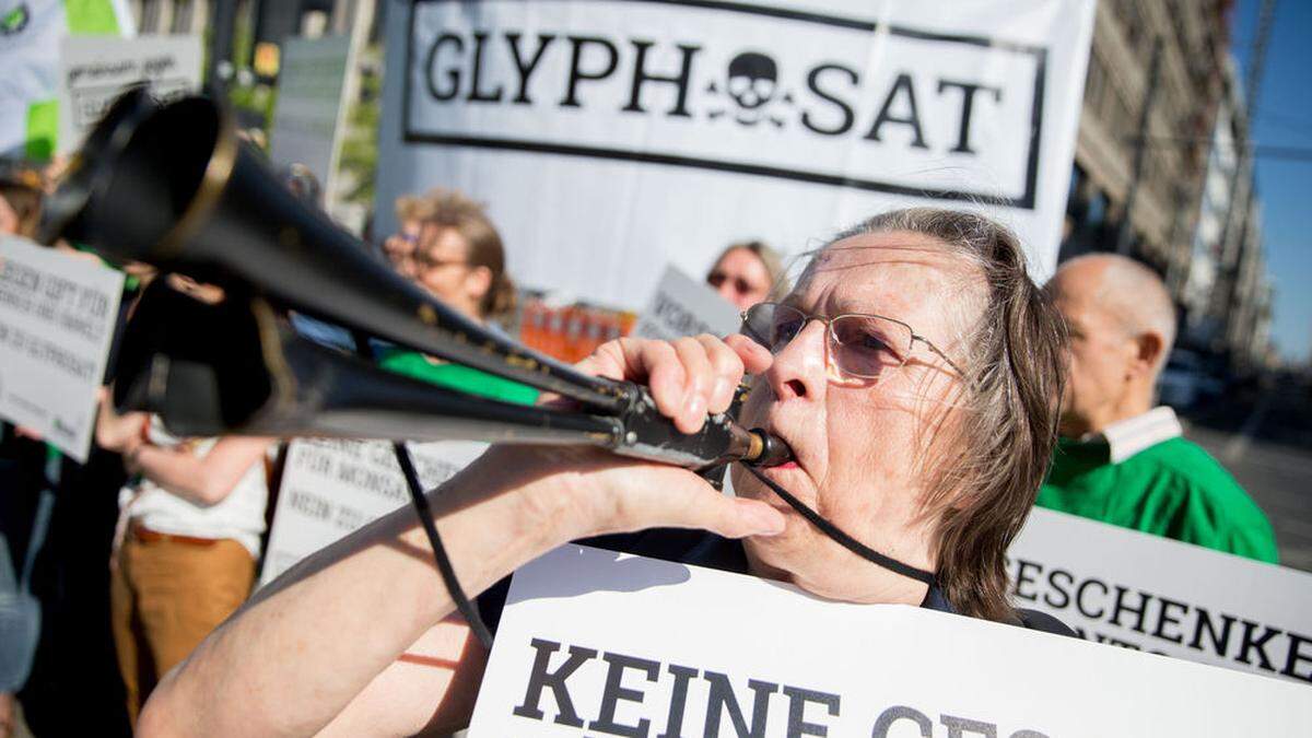 Demo gegen die Verlängerung von Glyphosat