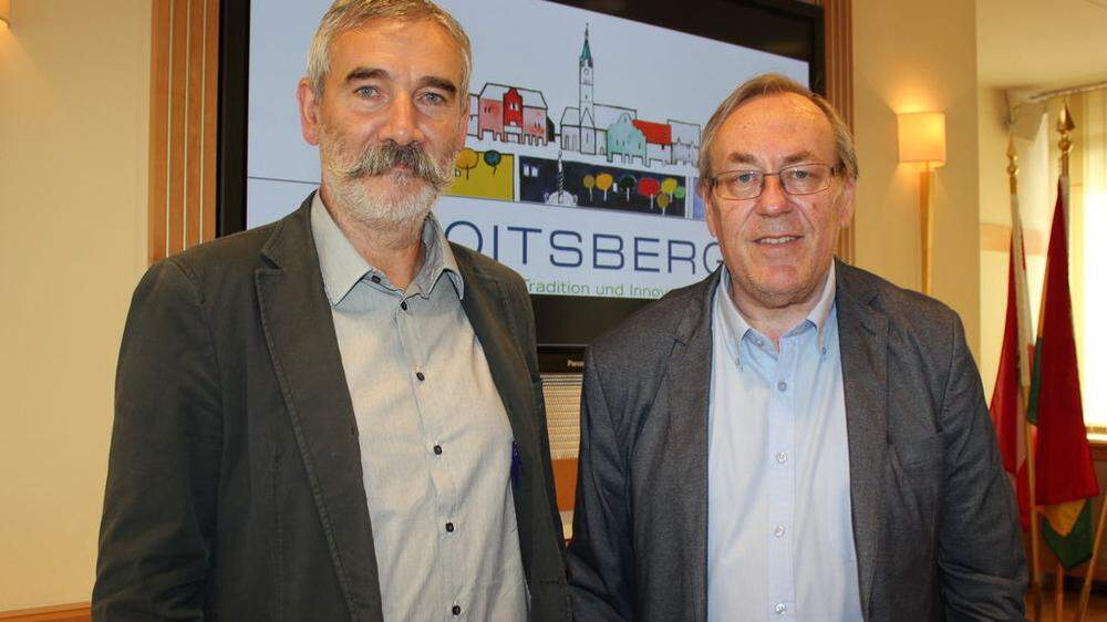 Bürgermeister Ernst Meixner lobte Direktor Gerhard Zotter von der NMS als neuen SPÖ-Gemeinderat in Voitsberg an 