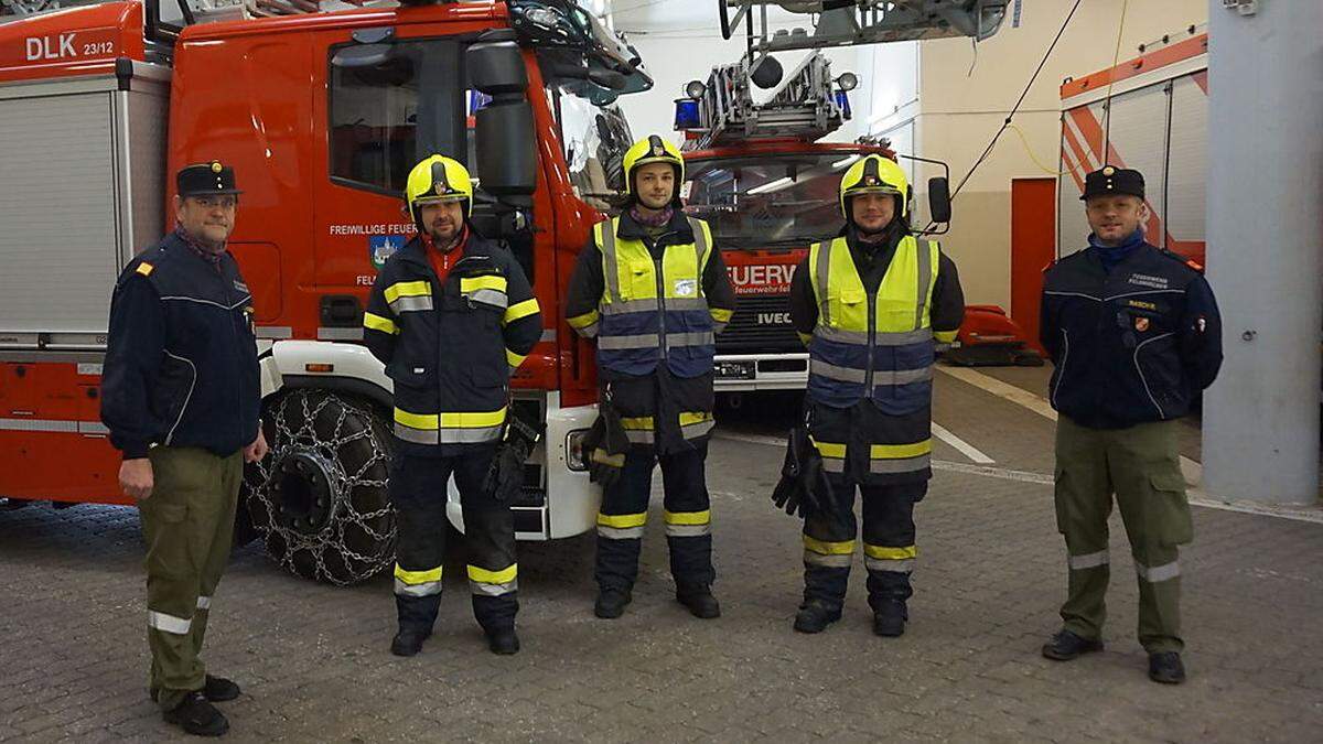 Fritz Nusser, Bernhard Elsbacher, Martin Weissmann, Michael Novak und Rudolf Rasch (von links)