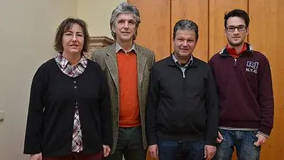 Spenden 2000 Euro: Martina Lukan, DI Christian Maletz, Josef Schliefnig, Christian Hackl (von links)