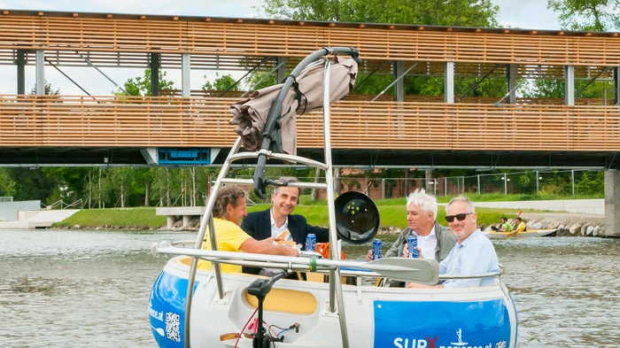 Bürgermeister Siegfried Nagl nahm bereits an einer Jungfernfahrt auf den "Grill &amp; Chill iSlands" teil.  