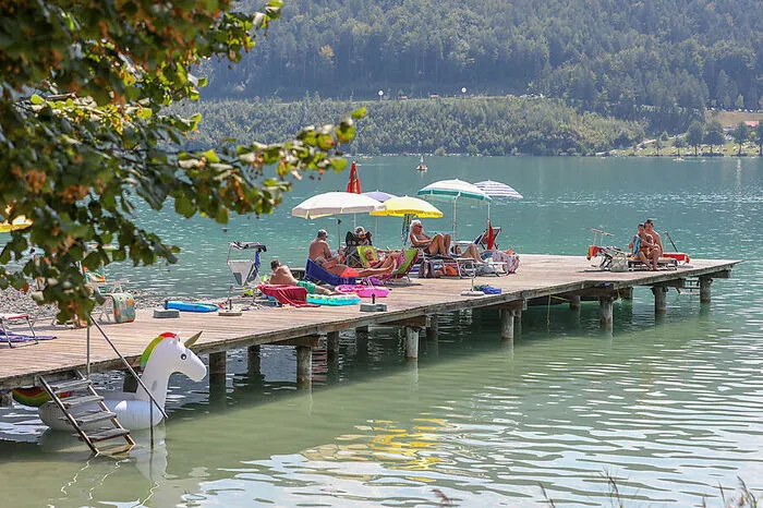 29 Grad warm wird der Klopeiner See im Sommer – und ist damit der wärmste Badesee des Landes.