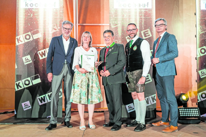 WKO Direktor Karl-Heinz Dernoscheg, Heidemarie Kochauf (Garten Kochauf), RSO Michael Hohl, RSL Stefan Helmreich, BH Andreas Weitlaner