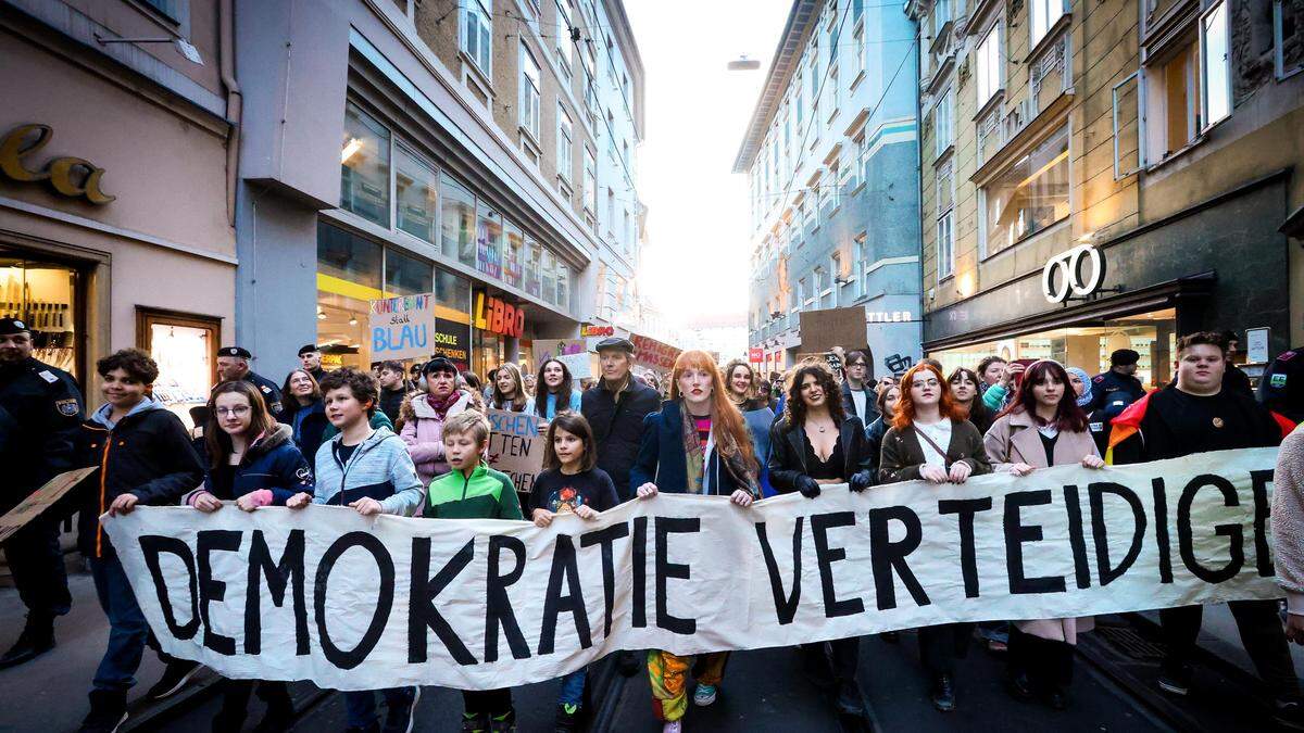 In Graz gingen vor wenigen Tagen Tausende auf die Straße
