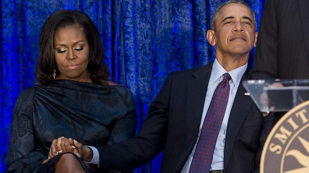 Michelle und Barack Obama bei der Enthüllung