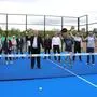 Die Vertreter der Stadtgemeinde Knittelfeld, Funktionäre und Mitglieder vom ATUS Knittelfeld (Sektion Tennis) sowie Padel-Trainer und Padel-Platz-Erbauer 