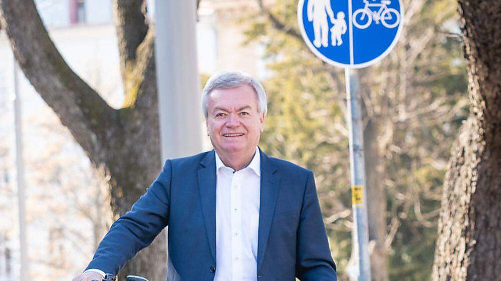 Verkehrslandesrat Anton Lang hofft durch das Konzept auf mehr Radverkehr in seiner Heimatstadt Leoben