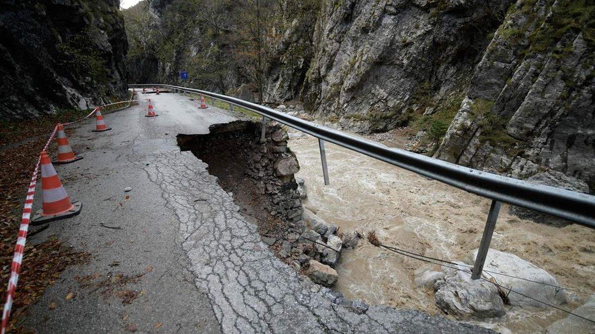 Auch in Slowenien gab es massive Sturmschäden.