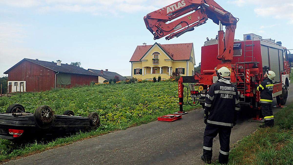 BMW landete im Kürbisacker