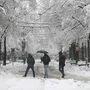 Schneefall in Zürich