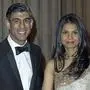  . 09/02/2022. London, United Kingdom. Chancellor Rishi Sunak and his wife Akshata Murthy arriving at a British Asian Trust reception in London. PUBLICATIONxINxGERxSUIxAUTxHUNxONLY xStephenxLockx/xi-Imagesx IIM-23088-0037