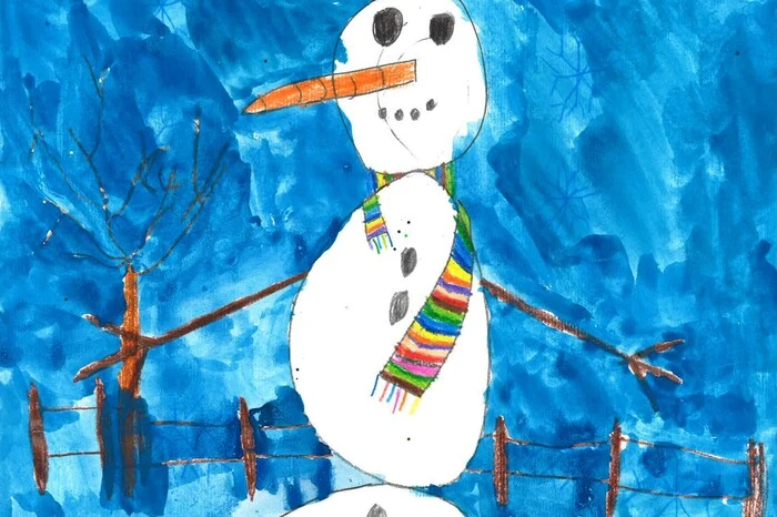 Schneemann von Lukas Petric (10) aus Lind ob Velden