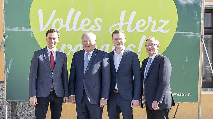 Wahlkampf: Ernst Gödl, Hermann Schützenhöfer, Michael Konrad und Detlev Eisel-Eiselsberg in Kalsdorf