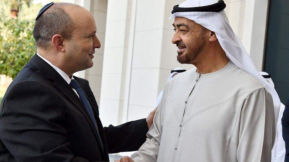 Naftali Bennett mit Sheikh Mohammed bin Zayed al-Nahyan