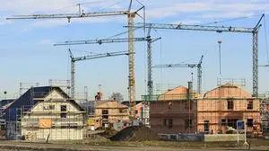 Hausbau im Neubaugebiet