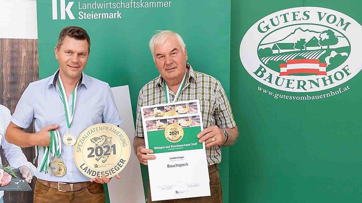 Gernot und Rupert Stoff (Sohn und Vater) aus Kitzeck wurden zu Landessiegern gekürt