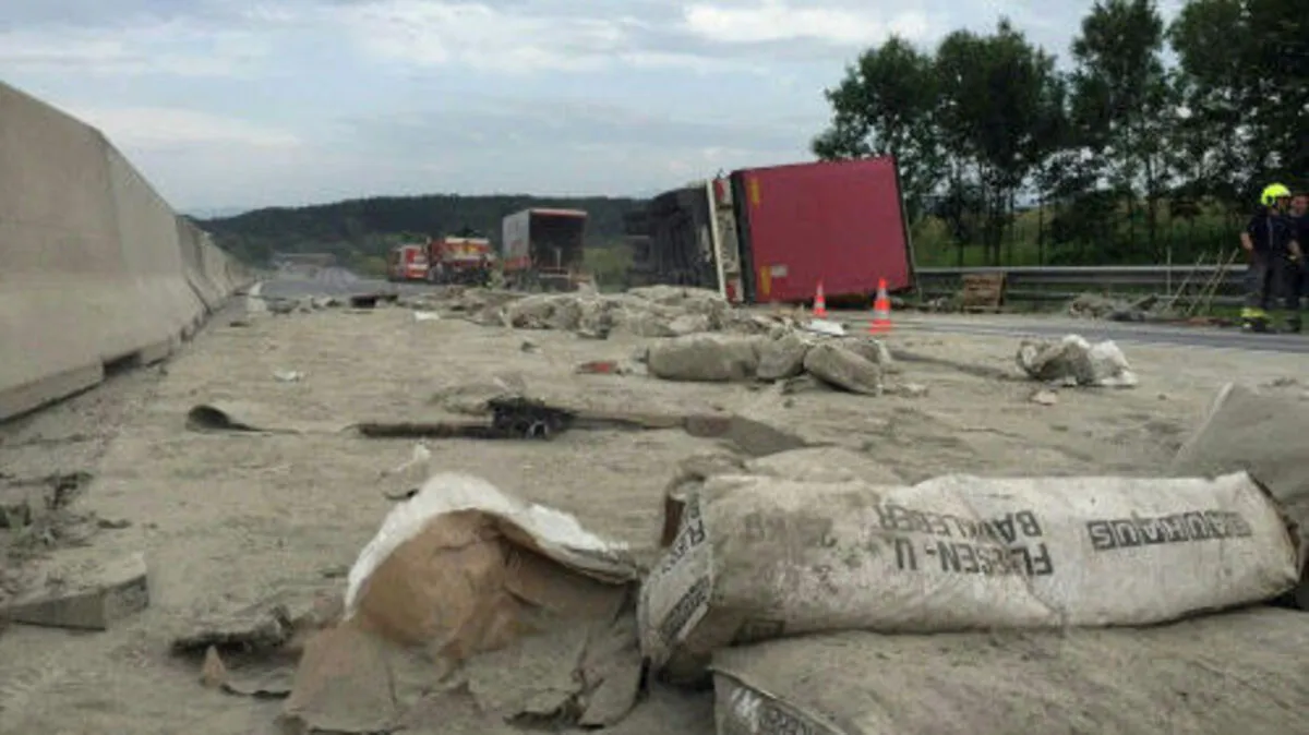 Der verunfallte Lkw