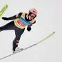 Austria's Stefan Kraft soars through the air during the first round of the Men's Large Hill Individual event of the Raw Air FIS Ski Jumping World Cup in Holmenkollen, Oslo, Norway on on March 9, 2024. (Photo by Geir Olsen / NTB / AFP) / Norway OUT
