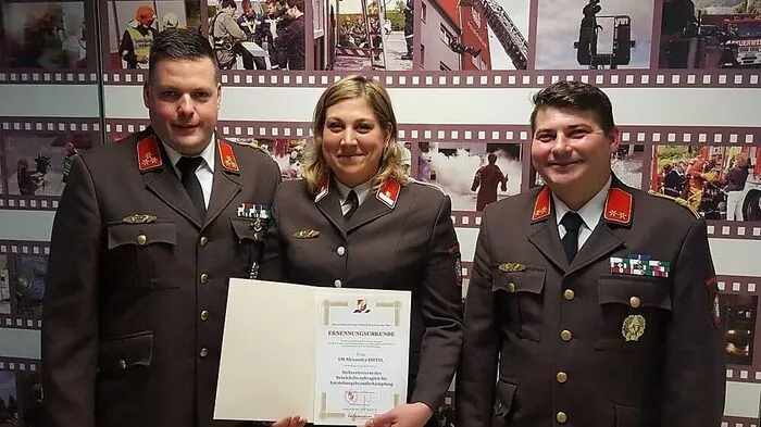 Alexandra Dietel ist die erste Funktionärin des Bereichsfeuerwehrverbands Bruck