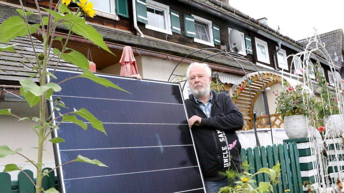 Klaus Czetina will Strom aus einer Photovoltaikanlage gewinnen und hadert mit dem Denkmalschutz