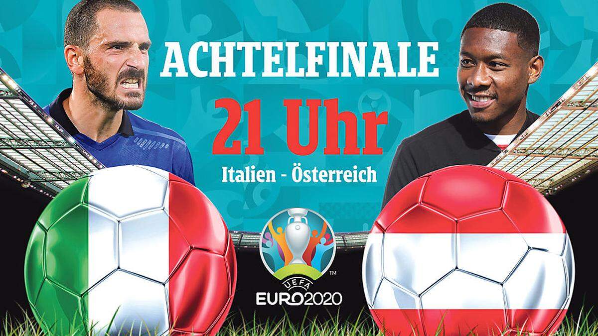 Um 21 Uhr kommt es zum großen Showdown zwischen Italien und Österreich