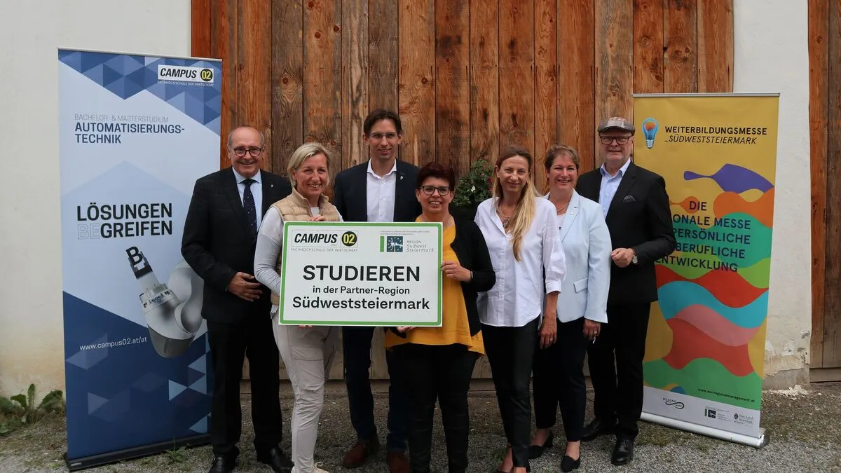 Die Projektverantwortlichen: Manfred Kainz, Kristina Edlinger-Ploder, Joachim Schnabel, Bernadette Kerschler, Juliane Bogner-Strauß, maria Skazel und Johann Lampl (v.l.)