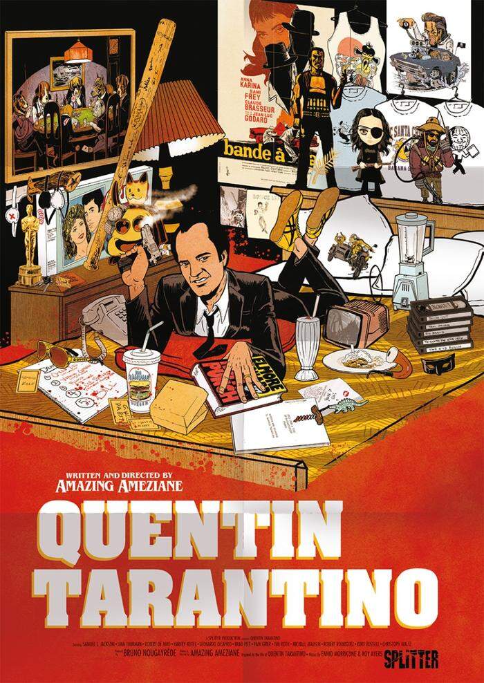 Amazing Améziane. Quentin Tarantino - Die Graphic Novel Biografie. Splitter-Verlag, 240 Seiten, 36 Euro. 