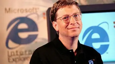 Ein Bild aus frühen Explorer-Tagen: Bill Gates