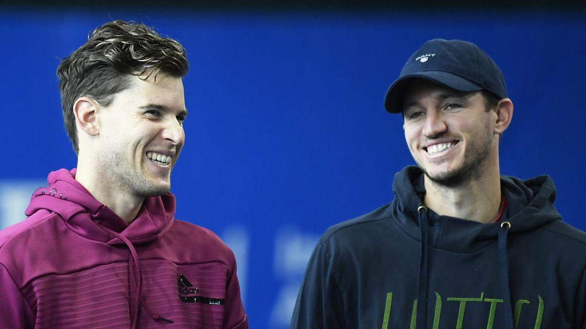 Dominic Thiem und Dennis Novak 