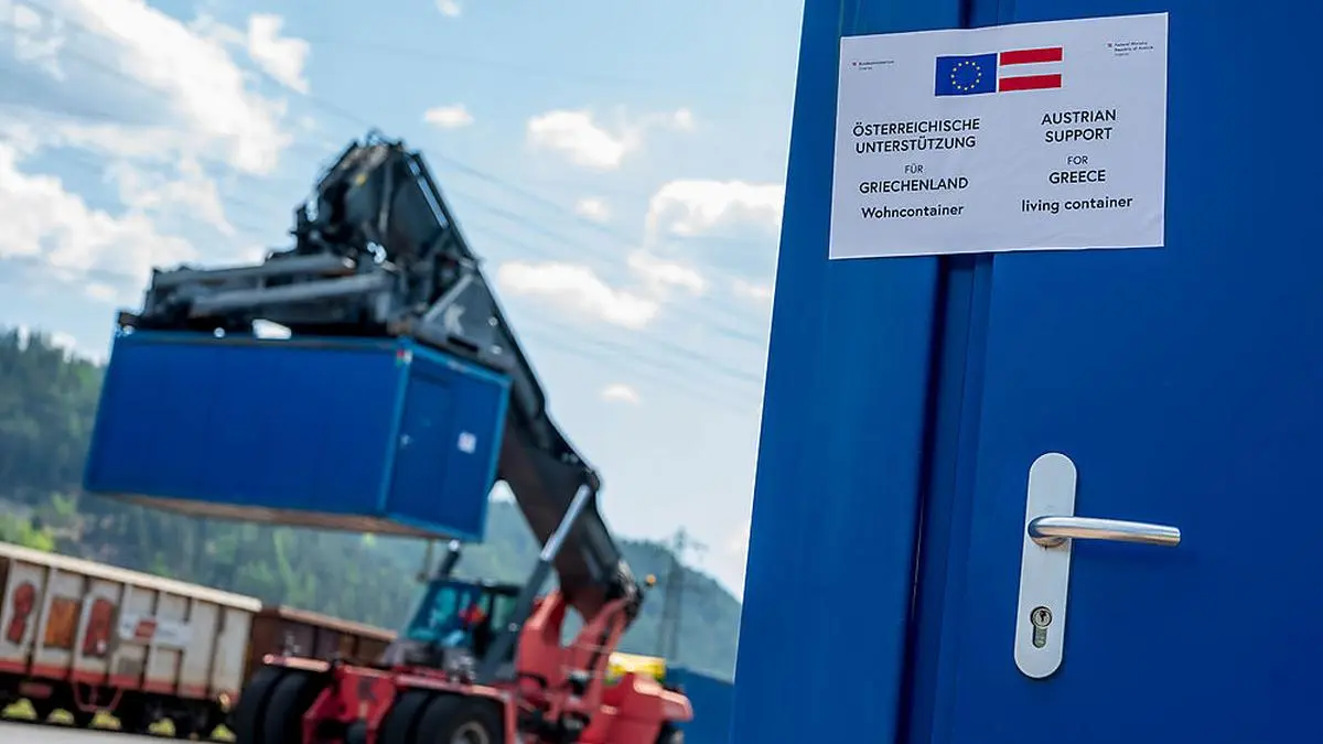 Österreichische Spezialcontainer für Griechenland