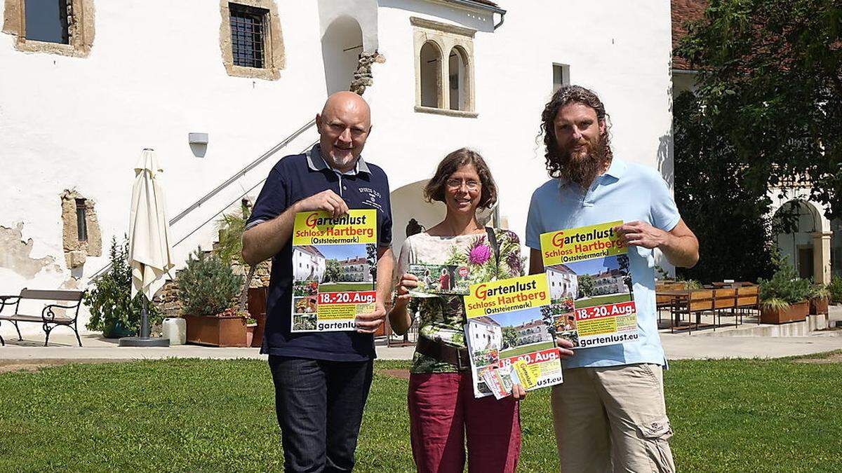 Freuen sich auf die „Gartenlust“: Günter Schedl, Isabell Bayer-Lueger und Markus Gaugl (von li)