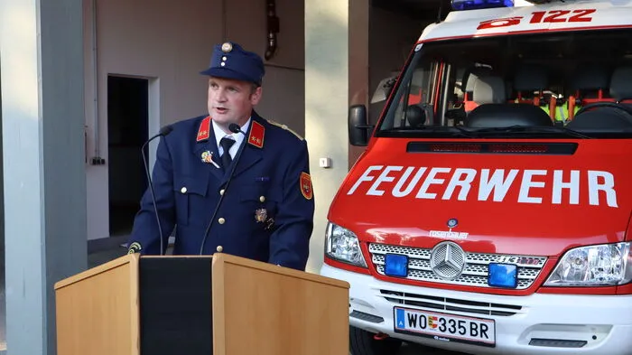 Der Kommandant der Freiwilligen Feuerwehr St. Georgen Rainer Mayer begrüßte die Gäste.