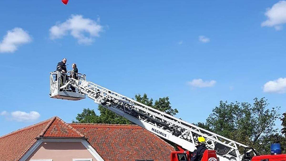 Luftiger Heiratsantrag in Straden