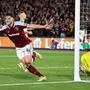 Declan Rice erzielte die Führung für West Ham United.