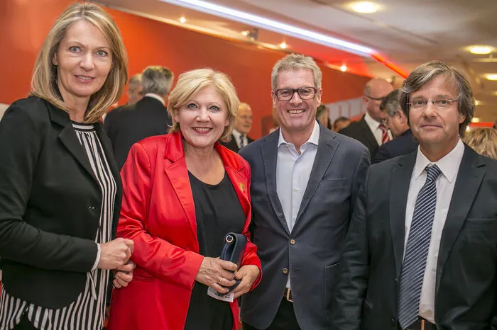 Industriellen-Geschäftsführerin Claudia Mischensky, Klagenfurts Bürgermeisterin Maria-Luise Mathiaschitz, Nassfeld-Touristiker Christopher Gruber, Unternehmer Otmar Petschnig