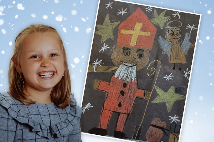 4. Dezember: Anna Riegler (7) aus Ettendorf hat dieses tolle Nikolausbild mit Engel und vielen Sternen an uns geschickt