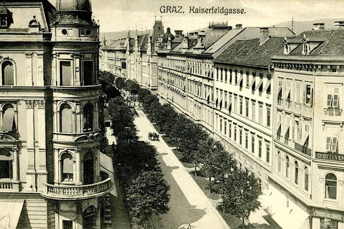 Alte Ansicht von der Kaiserfeldgasse.