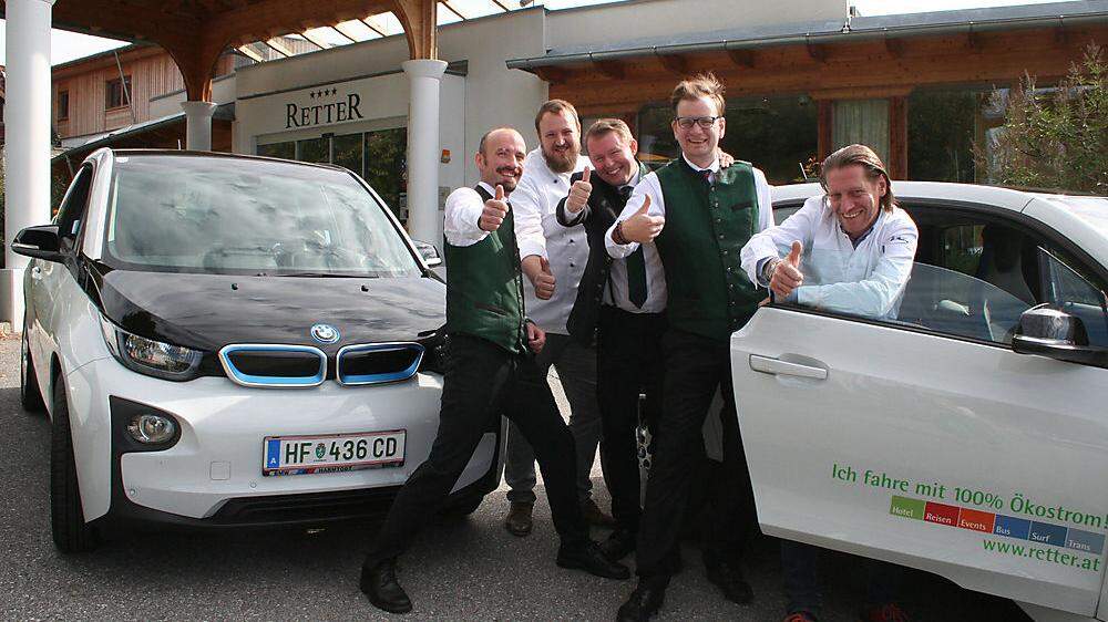 Fünf Gastro-Führungskräfte fahren ab sofort mit BMW i3 