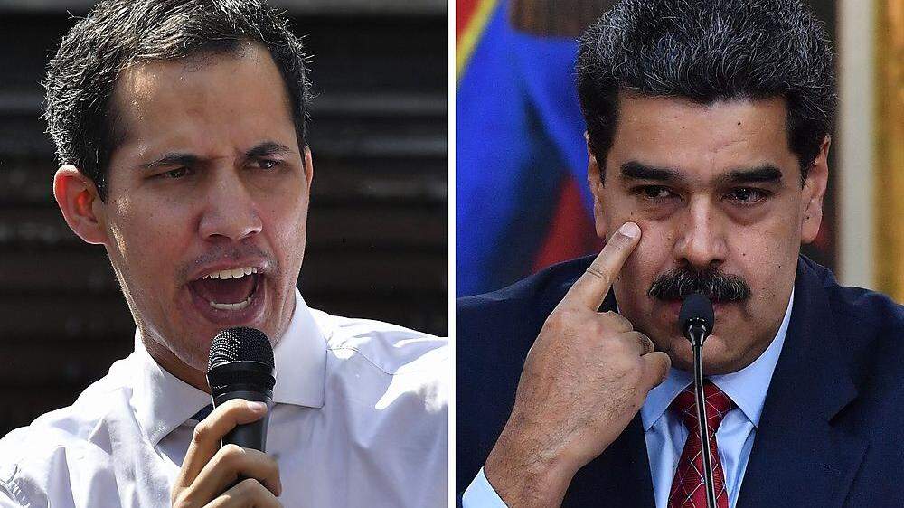 Guaido gegen Maduro (rechts): Der Konflikt in Venezuela droht zu eskalieren