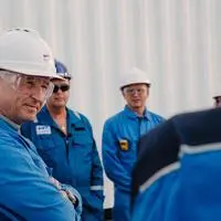 OMV-Chef Alfred Stern bei der Bohrung in Wittau (NÖ)